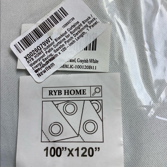 HOST PIC RYB OUTDOOR CURTAIN 100x120❤️❤️❤️❤️ - Picture 5 of 6